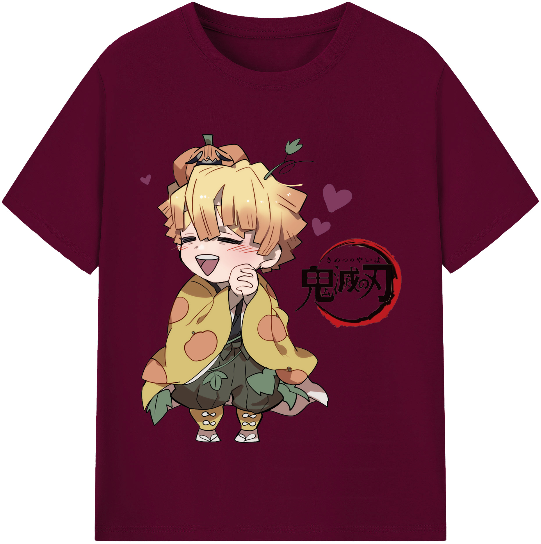 （画像用） 鬼滅の刃（きめつのやいば）我妻 善逸／あがつま ぜんいつ Agatsuma Zenitsu レディースカジュアルプリントTシャツ（綿100％）